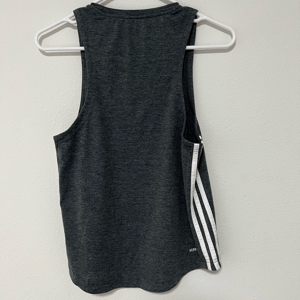 Adidas Women’s Gray PrimeGreen AEROREADY Active Training Tank - Picture 4 of 7